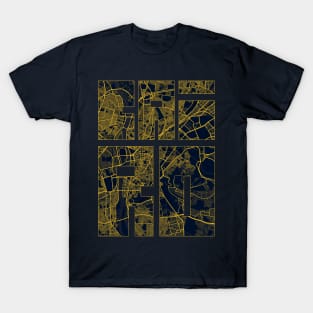 Cairo, Egypt City Map Typography - Art Deco T-Shirt